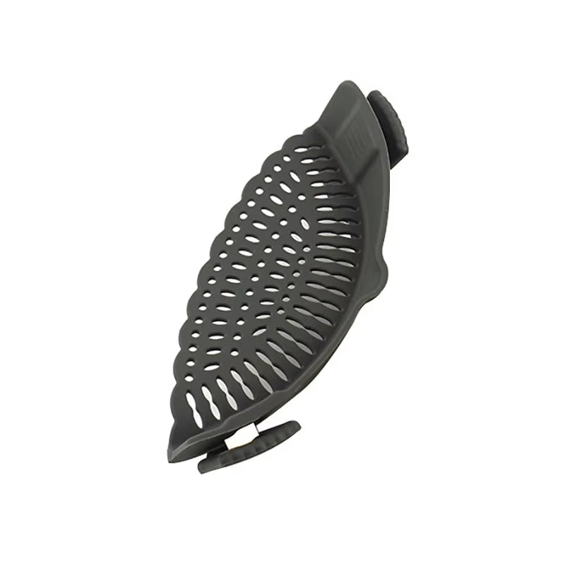 Universal Silicone Clip on Pan Pot Strainer anti Spill Pasta Pot Strainer Food Grade Fruit Colander for Pasta Fruit Vegetable