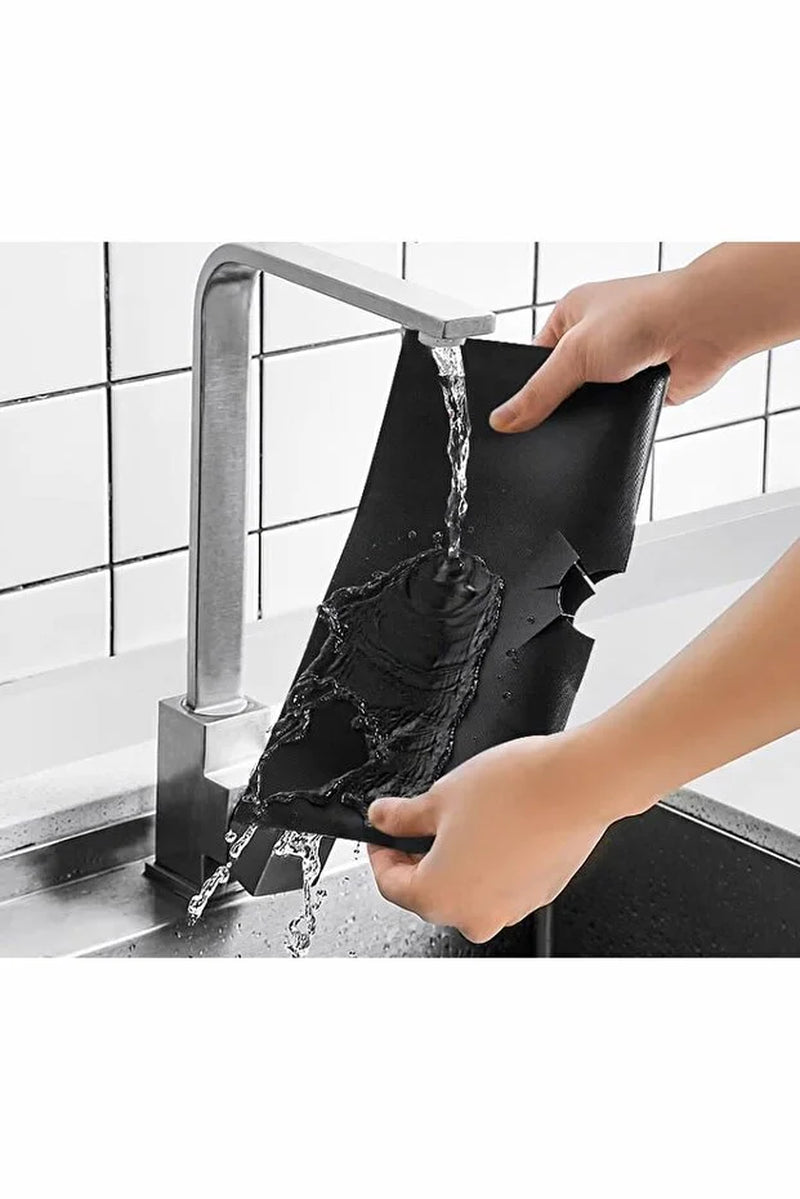 4-Piece Stove Burner Covers Reusable Stove Protector Liners Essential Kitchen Cleaning Pads