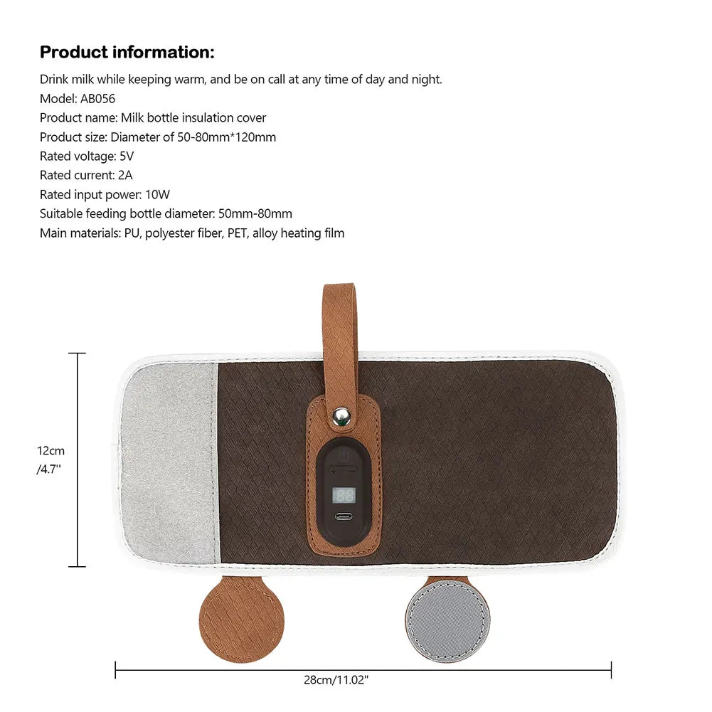USB Milk Water Warmer Travel Stroller Insulated Bag Baby Nursing Bottle Heater Supplies for Outdoorbotella De Agua Para Niños