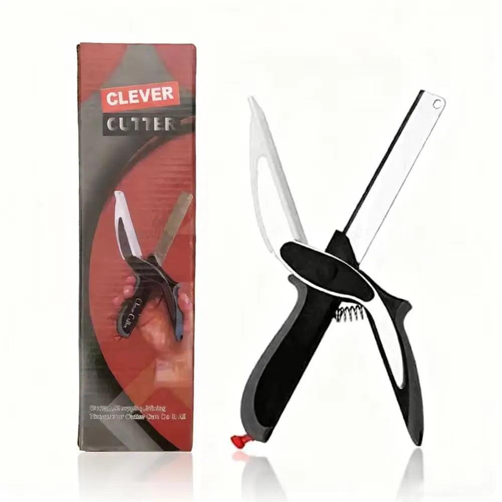 Separable Stainless Steel Barbecue Steak Cutting Shear Household Vegetable Scissors 2 in 1 Multi Kitchen Tool Fruit Knife